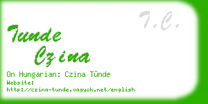 tunde czina business card